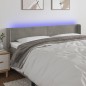 vidaXL Cabecero con LED de terciopelo gris claro 203x16x78/88 cm vidaXL Cabecero con LED de terciopelo gris claro 203x16x78/88 cm