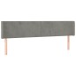 vidaXL Cabecero con LED de terciopelo gris claro 203x16x78/88 cm vidaXL Cabecero con LED de terciopelo gris claro 203x16x78/88 cm