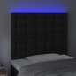 vidaXL Cabecero con luces LED cuero sintético negro 90x5x118/128 cm vidaXL Cabecero con luces LED cuero sintético negro 90x5x118/128 cm