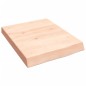 vidaXL Estante de pared madera maciza roble sin tratar 40x50x(2-6) cm vidaXL Estante de pared madera maciza roble sin tratar 40x50x(2-6) cm