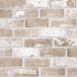 vidaXL Papel pintado de pared 3D estampado de ladrillo marrón