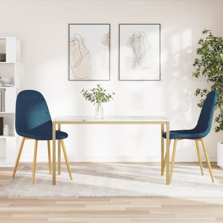 vidaXL Sillas de comedor 2 unidades terciopelo azul