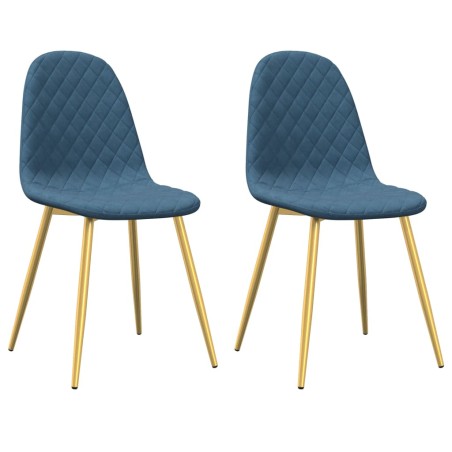 vidaXL Sillas de comedor 2 unidades terciopelo azul