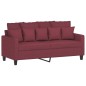 vidaXL Sofá de 2 plazas de tela rojo tinto 140 cm vidaXL Sofá de 2 plazas de tela rojo tinto 140 cm