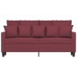 vidaXL Sofá de 2 plazas de tela rojo tinto 140 cm vidaXL Sofá de 2 plazas de tela rojo tinto 140 cm