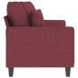 vidaXL Sofá de 2 plazas de tela rojo tinto 140 cm vidaXL Sofá de 2 plazas de tela rojo tinto 140 cm