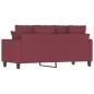 vidaXL Sofá de 2 plazas de tela rojo tinto 140 cm vidaXL Sofá de 2 plazas de tela rojo tinto 140 cm