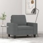 vidaXL Sillón de tela gris oscuro 60 cm vidaXL Sillón de tela gris oscuro 60 cm