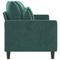 vidaXL Sofá de 3 plazas terciopelo verde oscuro 180 cm