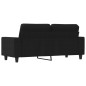 vidaXL Sofá de 2 plazas de tela negro 140 cm vidaXL Sofá de 2 plazas de tela negro 140 cm