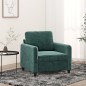 vidaXL Sillón de terciopelo verde oscuro 60 cm vidaXL Sillón de terciopelo verde oscuro 60 cm