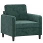 vidaXL Sillón de terciopelo verde oscuro 60 cm vidaXL Sillón de terciopelo verde oscuro 60 cm