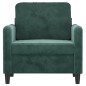 vidaXL Sillón de terciopelo verde oscuro 60 cm vidaXL Sillón de terciopelo verde oscuro 60 cm