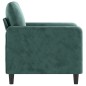 vidaXL Sillón de terciopelo verde oscuro 60 cm vidaXL Sillón de terciopelo verde oscuro 60 cm
