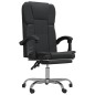 vidaXL Silla de oficina reclinable cuero sintético negro vidaXL Silla de oficina reclinable cuero sintético negro