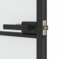 vidaXL Puerta interior delgada negra vidrio y aluminio 83x201,5 cm vidaXL Puerta interior delgada negra vidrio y aluminio 83x201,5 cm