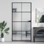 vidaXL Puerta interior delgada negra vidrio y aluminio 102,5x201,5 cm vidaXL Puerta interior delgada negra vidrio y aluminio 102,5x201,5 cm