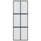 vidaXL Puerta corredera vidrio templado y aluminio negra 90x205 cm vidaXL Puerta corredera vidrio templado y aluminio negra 90x205 cm