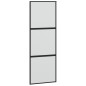 vidaXL Puerta corredera vidrio templado y aluminio negra 76x205 cm vidaXL Puerta corredera vidrio templado y aluminio negra 76x205 cm