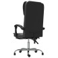 vidaXL Silla de oficina reclinable cuero sintético negro vidaXL Silla de oficina reclinable cuero sintético negro