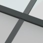 vidaXL Puerta corredera vidrio templado y aluminio negra 90x205 cm vidaXL Puerta corredera vidrio templado y aluminio negra 90x205 cm