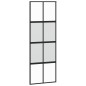 vidaXL Puerta corredera vidrio templado y aluminio negra 76x205 cm vidaXL Puerta corredera vidrio templado y aluminio negra 76x205 cm