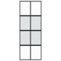 vidaXL Puerta corredera vidrio templado y aluminio negra 76x205 cm vidaXL Puerta corredera vidrio templado y aluminio negra 76x205 cm