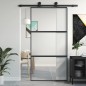 vidaXL Puerta corredera vidrio templado y aluminio negra 102,5x205 cm vidaXL Puerta corredera vidrio templado y aluminio negra 102,5x205 cm