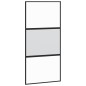 vidaXL Puerta corredera vidrio templado y aluminio negra 102,5x205 cm vidaXL Puerta corredera vidrio templado y aluminio negra 102,5x205 cm