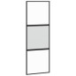 vidaXL Puerta corredera vidrio templado y aluminio negra 76x205 cm vidaXL Puerta corredera vidrio templado y aluminio negra 76x205 cm