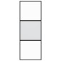 vidaXL Puerta corredera vidrio templado y aluminio negra 76x205 cm vidaXL Puerta corredera vidrio templado y aluminio negra 76x205 cm