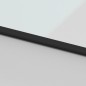 vidaXL Puerta corredera vidrio templado y aluminio negra 76x205 cm vidaXL Puerta corredera vidrio templado y aluminio negra 76x205 cm