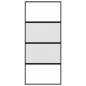 vidaXL Puerta corredera vidrio templado y aluminio negra 90x205 cm vidaXL Puerta corredera vidrio templado y aluminio negra 90x205 cm