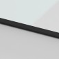 vidaXL Puerta corredera vidrio templado y aluminio negra 90x205 cm vidaXL Puerta corredera vidrio templado y aluminio negra 90x205 cm