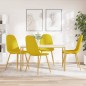 vidaXL Sillas de comedor 4 uds terciopelo amarillo mostaza vidaXL Sillas de comedor 4 uds terciopelo amarillo mostaza