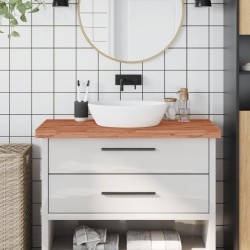 vidaXL Encimera de baño madera maciza de haya 100x50x4 cm