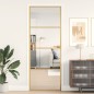 vidaXL Puerta de interior dorada vidrio templado y aluminio 76x201,5cm vidaXL Puerta de interior dorada vidrio templado y aluminio 76x201,5cm