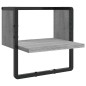 vidaXL Estantes pared con barras 4 pzas madera ingeniería gris Sonoma vidaXL Estantes pared con barras 4 pzas madera ingeniería gris Sonoma