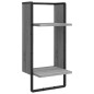 vidaXL Estantes pared con barras 4 pzas madera ingeniería gris Sonoma vidaXL Estantes pared con barras 4 pzas madera ingeniería gris Sonoma