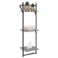 vidaXL Estantes pared 3 niveles barras 2 uds gris Sonoma 30x25x100 cm vidaXL Estantes pared 3 niveles barras 2 uds gris Sonoma 30x25x100 cm