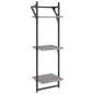 vidaXL Estantes pared 3 niveles barras 2 uds gris Sonoma 30x25x100 cm vidaXL Estantes pared 3 niveles barras 2 uds gris Sonoma 30x25x100 cm