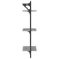 vidaXL Estantes pared 3 niveles barras 2 uds gris Sonoma 30x25x100 cm vidaXL Estantes pared 3 niveles barras 2 uds gris Sonoma 30x25x100 cm