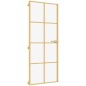vidaXL Puerta de interior dorada vidrio templado y aluminio 83x201,5cm vidaXL Puerta de interior dorada vidrio templado y aluminio 83x201,5cm