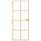 vidaXL Puerta de interior dorada vidrio templado y aluminio 83x201,5cm vidaXL Puerta de interior dorada vidrio templado y aluminio 83x201,5cm