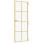 vidaXL Puerta de interior dorada vidrio templado y aluminio 83x201,5cm vidaXL Puerta de interior dorada vidrio templado y aluminio 83x201,5cm