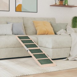 vidaXL Rampa para perros madera maciza de abeto verde 120x30 cm