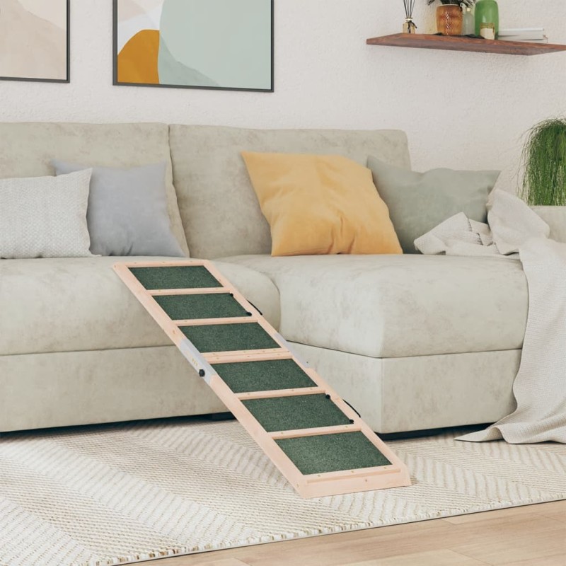 vidaXL Rampa para perros madera maciza de abeto verde 120x30 cm vidaXL Rampa para perros madera maciza de abeto verde 120x30 cm