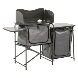 Travellife Cocina de camping plegable Toledo gris oscuro
