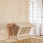 vidaXL Comedero de heno para conejos madera maciza abeto 44x33x33 cm