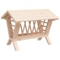 vidaXL Comedero de heno para conejos madera maciza abeto 44x33x33 cm